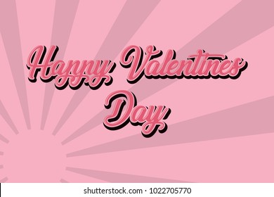 Happy Valentine's day vector card. Happy Valentine's Day lettering.