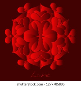 Happy valentines day, vector card