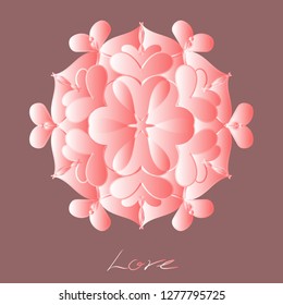 Happy valentines day, vector card 