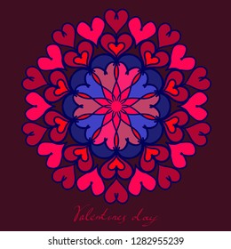 Happy valentines day, vector card 