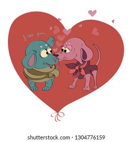 Happy valentines day, vector card
