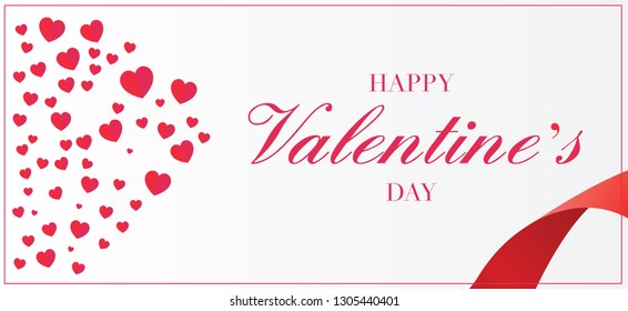 Happy Valentine's day vector card. Happy Valentines Day lettering 