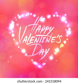 Happy Valentine's Day vector card with hand written text