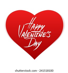 Happy Valentine's Day vector card with hand written text