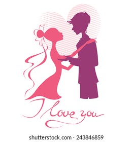 Happy Valentine's Day vector card with hand written text