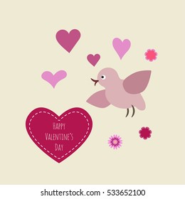 Happy Valentine's day vector card template
