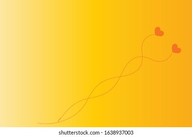 Happy Valentines Day Vector design for greeting cards and poster, Wallpaper,  Vector Illustration with two little hearts 