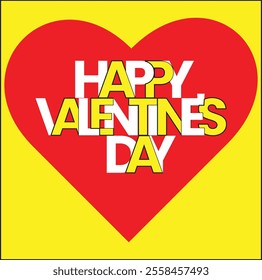 Happy Valentine's Day Vector Design Template