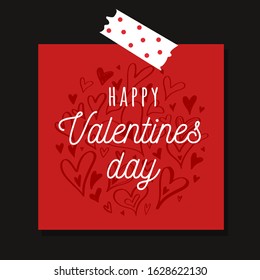 Happy Valentines day vector doodle set, banners, posters, tags, labels, background. Handwritten Lettering Be my Valentine. Isolated objects  