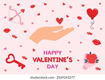 Happy Valentine's Day. Vector graphics