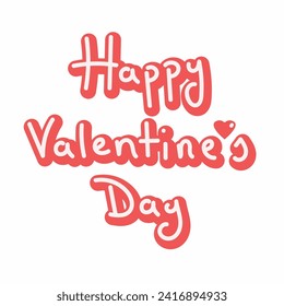 Happy Valentine's Day, vector greeting card design