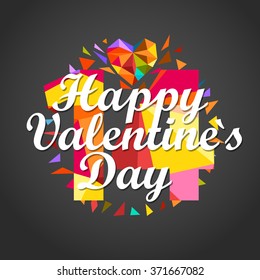 Happy Valentines Day. Vector greeting card
