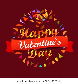 Feliz Día de San Valentín. Tarjeta de felicitación de vectores
