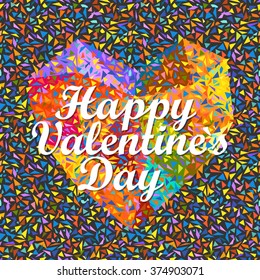 Happy Valentines Day. Vector greeting card