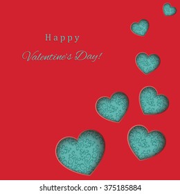 Happy Valentine's Day vector greeting card