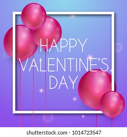 Happy valentines day vector greetings card design.