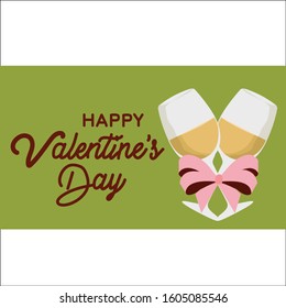 Happy valentines day vector greetings card design. Vector illustration.