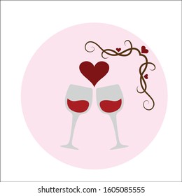 Happy valentines day vector greetings card design. Vector illustration.