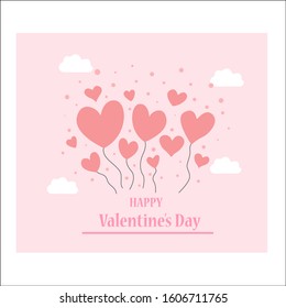 Happy valentines day vector greetings card design. Vector illustration.