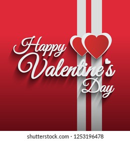 Happy valentines day vector hand lettering style.