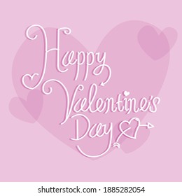 Happy Valentinstag Vektor-Handschrift