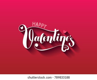 Happy Valentine's day vector handwritten lettering.