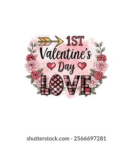 Happy Valentines Day vector. Heart, Love, Cricut Cutting Files