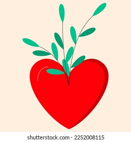 Happy Valentines day vector icon decoration love heart cartoon style