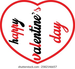happy valentines day vector icon illustration gift read black concept