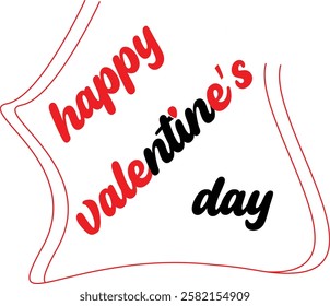 happy valentines day vector icon illustration read black concept gift