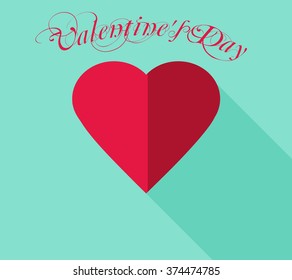 Happy Valentine's day. Vector icon.Vector icons with drop shadow