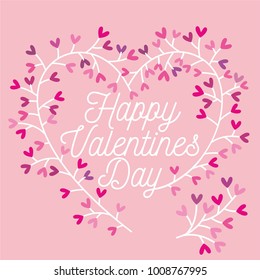 Happy Valentine's Day vector illustration of a decorative background