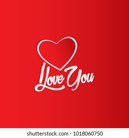 Happy Valentines Day vector illustration with elements of love and heart. Can be used for poster, wallpaper, backgrounds, greetings and print designs. 