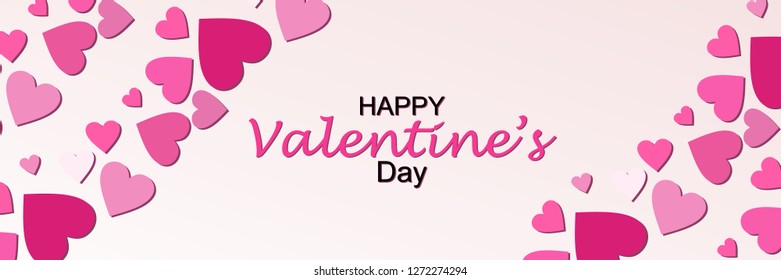 Happy Valentine's Day vector illustration. Suitable for greeting card, poster and banner 