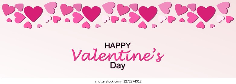 Happy Valentine's Day vector illustration. Suitable for greeting card, poster and banner 