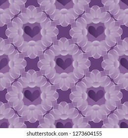 Happy Valentine's Day. Vector illustration background. Decorative flowers, heart