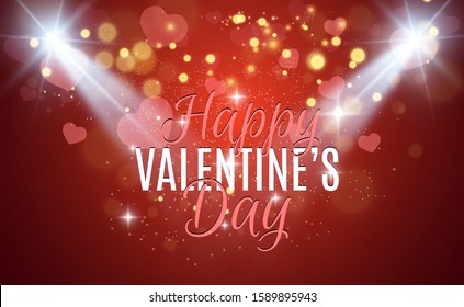 
Happy Valentine's Day vector illustration on a beautiful background with beautiful hearts.