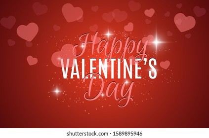 
Happy Valentine's Day vector illustration on a beautiful background with beautiful hearts.