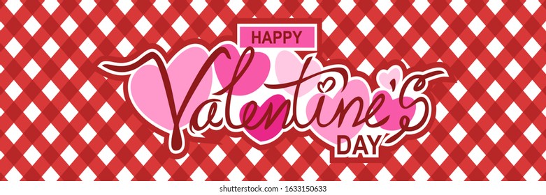 Happy Valentine's Day vector illustration. Suitable for greeting card, poster and banner 