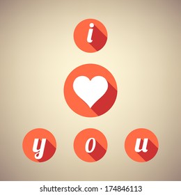 Happy Valentine's Day, vector illustration.