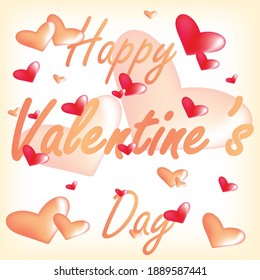 "Happy Valentine's day" vector illustration for posters, greeting cards, brochure, website designing and banners.