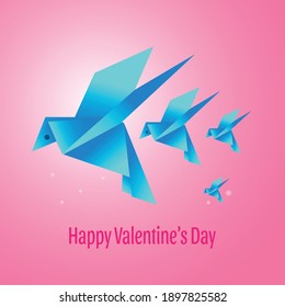 Happy Valentine's Day Vector illustration, used for greeting card, poster, banner, and feed Instagram, background design.