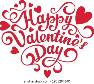 HAPPY VALENTINE'S DAY VECTOR ILLUSTRATION TYPOGRAPHY.eps10