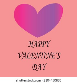 Feliz Día de San Valentín ilustración vectorial con corazón lindo