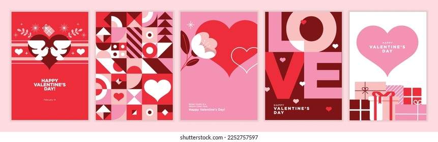 Alles Gute zum Valentinstag! Vektorgrafik-Konzepte für Hintergrund, Grußkarte, Website- und mobile Website-Banner, Social-Media-Banner, Marketingmaterial.