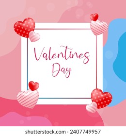 Happy Valentines Day vector illustration background. it is suitable for card, banner, or poster