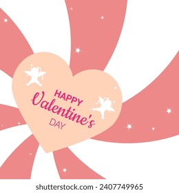 Happy Valentines Day vector illustration background. it is suitable for card, banner, or poster