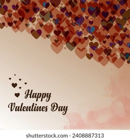 Happy Valentines Day vector illustration. It is suitable for card, banner, or poster