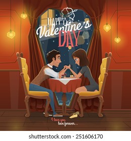 Happy Valentines day vector illustration 