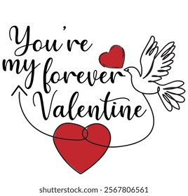 Happy valentines day vector illustration, valentines heart , card t-shirt design